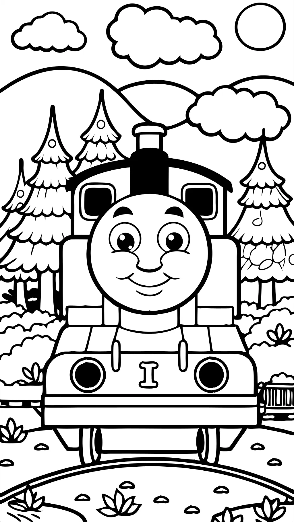 coloriage thomas the tank moteur